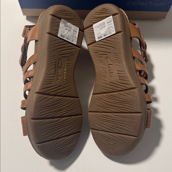 Clarks Sandals Womens 6 Brown Leather April Belle - Picture 5 of 6